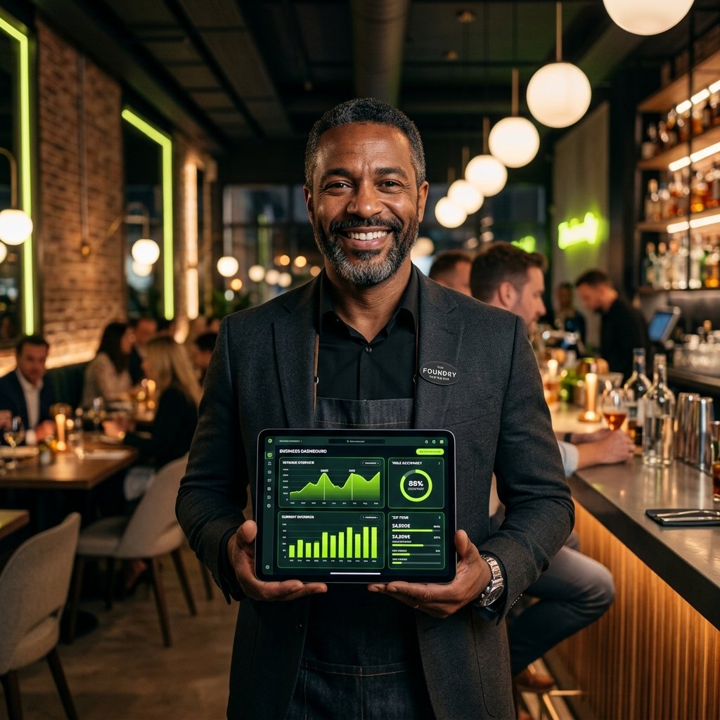 Dueño de restaurante usando Clientium